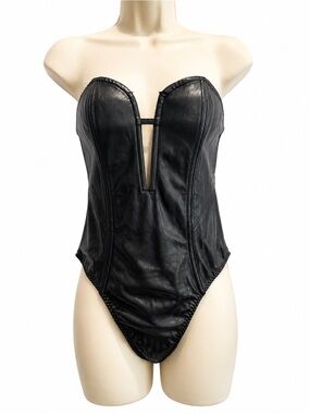 Victoria's Secret Black Strapless Bodysuit